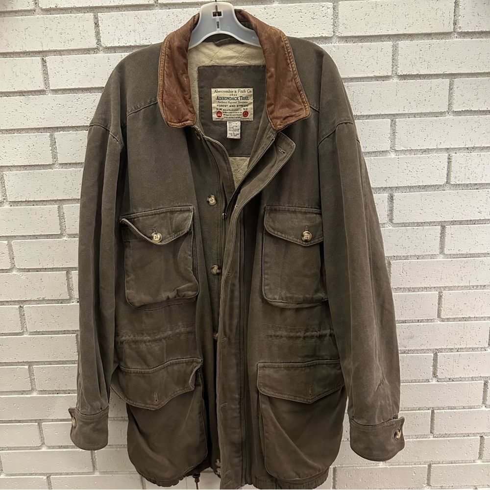 Vintage Abercrombie & Fitch Men’s Canvas Chore Coat Adirondack Trail Parka Large